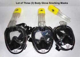 18050-blk Body Glove 3pc Aquatic Air Snorkel Adjustable Mask Separate Inhale Exhale Design