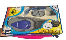 Body Glove 630675552599 Blue Recreational Snorkeling Set Fin Size 8-9 Surge Fins New In Box