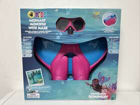 Body Glove 882930222666 Kidsft Mermaid Monofin With Mask Foldable Fin Size 1-4 And Jr 9-13