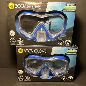 Bgl23002-2 Body Glove Lot Of 2 Odyssey Adult Open Water Series Snorkel Mask