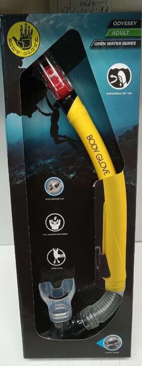 Bgl23004-1 Body Glove Odyssey Adult Snorkel With Gopro Mount