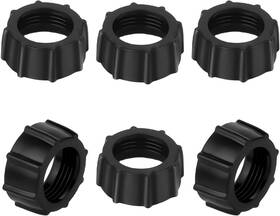 G27073 Boxob 6pcs Tightening Nut For Replacement Car Phone Mount Screw 17mm Black