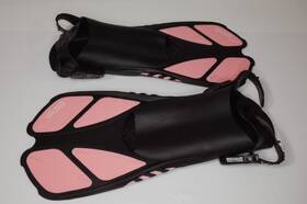 Bps 726084706927 Short-blade Adjustable Swim Fins/flippers For Snorkel Pink - S / M