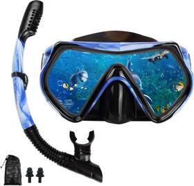 Branded01 445015472405 Snorkel Mask Snorkeling Set For Adult And Youth Diving Full Dry