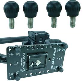 0cc-0100-cphd Cam Caddie Scorpion Ex Cheese Plate Hardware With Non Slip Rubber Coated Black