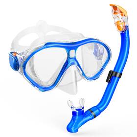 Sn5005 Cbsrvmlp M52007 Kids Snorkel Set Dry Top Snorkeling Gear Swimming Goggles Anti-fog Tem