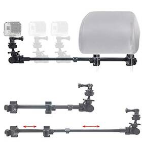 Mt-hr7 Chargercity Klp-l Sw5 Gp1 Gpscrw Dual Post Telescopic Headrest Mount For 13 To 21 Inches Black