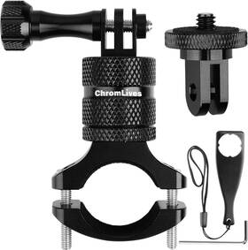1358 Chromlives Bike Mount For Gopro Camera Handlebar With 360 Degree Black 1358 Chromlives Bike Mount For Gopro Camera Handlebar With 360 Degree Black