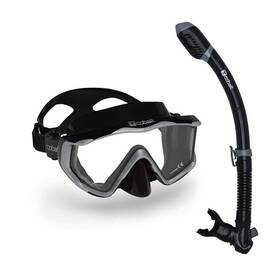 Cb2001-02 Cobalt Scuba Diving Snorkeling Panoramic Purge Mask Ultra Dry Snorkel Gear Combo Set