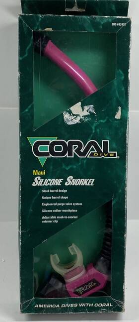 82472 Coral Dive Maui Silicone Swimming Diving Blue Snorkel Style #82472