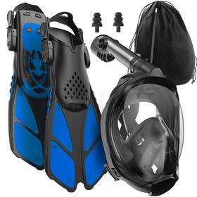Cozia Design 949539899011 Snorkeling Gear For Adults With Fins - Full Face Snorkel Mask And Swim