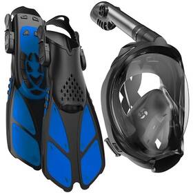 Cozia Design 949539899288 Snorkeling Gear For Adults With Fins - Full Face Snorkel Mask And Swim
