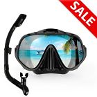 4900 Cpz Msk 4100 Bk Sk Copozz Snorkel Mask Set Snorkeling Gear Double Lens Diving