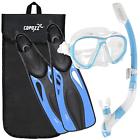 Cpz426049004600bl Snorkeling Packages Snorkel Set With Fins Mask For Adult Women