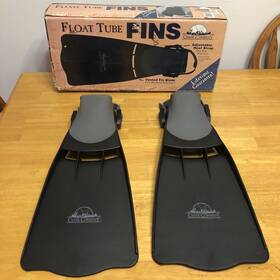 Creek Company 097435035004 Float Tube Fins One Size Large Adjust Black Vented Swim Flippers C