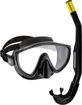 Cressi 022983253831 Tino And Island 2.0 Snorkel Kits Black/black