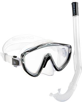 Cressi 022983253893 Tinetto And Mini Island Snorkel Kits Clear/black