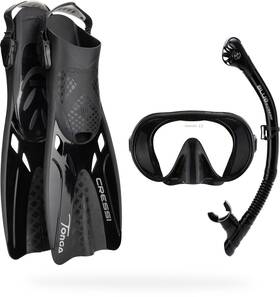 Cressi 022983255385 Musa Explorer Set Snorkeling Sets Black S/m