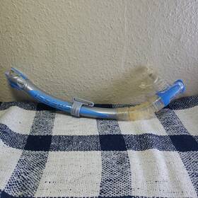 257520 Cressi Sigma Dry Adult Size Snorkel Blue And Silver Euc