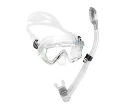 Cressi 680358328836 Pano 3 Snorkeling Set With Tempered Glass Lenses Soft Silicone Skirt