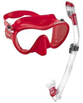 Cressi 810026084874 Scuba Diving Snorkeling Kit - Freediving Mask And Dry Snorkel F1 Sup