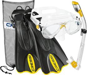 Cressi 810026086977 Snorkeling-diving-packages M/l Us Man 8.5/11 Lady 9.5/12 Jaune Mangue