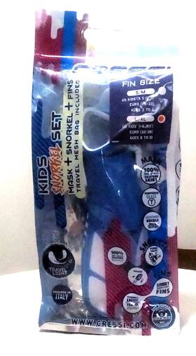 Cressi 810026115707 Kids Snorkel Set -blue / White-large X-large