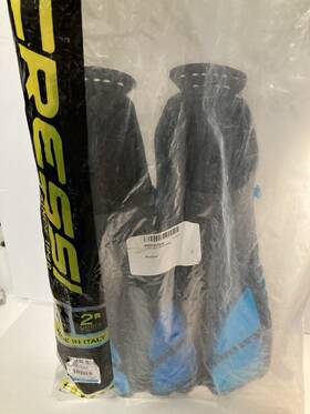 Cressi 843607515849 Fins Flippers Snorkeling Swimming Large 43-44used Bkack And Blue
