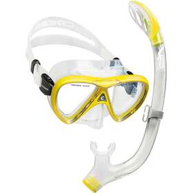Dm261000 Cressi Used Pegaso Mask And Iguana Snorkel Semi-dry Kids Package - Yellow/clear
