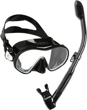 Dm335030 Cressi F-dual And Supernova Dry Mask Snorkel Kits Black/white