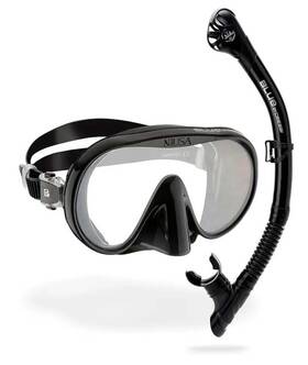 Dm425050 Cressi Musa Mask And Scilla Snorkel - Single Lens Dry-top Combo