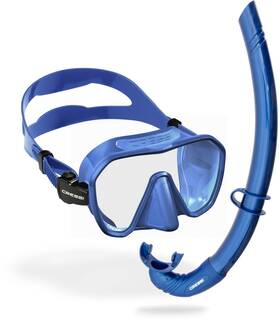 Dm502020 Cressi Z2 And Corsica Free Mask Snorkel Kits Blue Metal