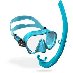Dm512828 Cressi Z2s Mask And Corsica Snorkel Set - Compact Frameless With Low Volume