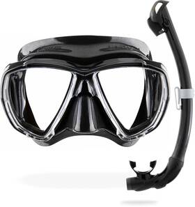 Cressi Dm545050 Big Eyes And Seal Dry Mask Snorkel Kits Black/black