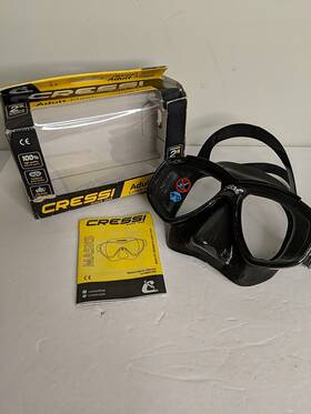 Dn208150 Cressi Adult Perla Scuba Mask New With Open Box Tempered Glass Adjustable Straps