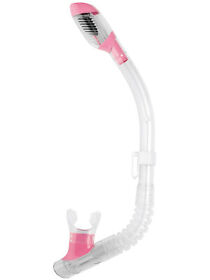 Es258840-clrpnk Cressi Kids Silicone Dry Snorkel Clear Pink
