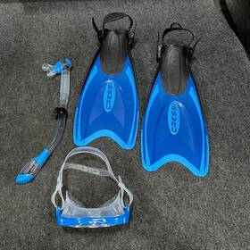 Se102038 Cressi Palau Snorkeling Set Blue S/m Us Man 6.5-8.5 Lady 7.5-9.5