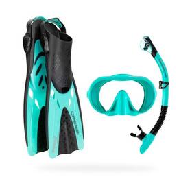 Se23 Cressi Lightweight Explorer Mask Snorkel And Fins Set Color Size Options