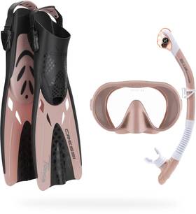 Se234501 Cressi Explorer Set Snorkeling Sets Rose Gold S/m