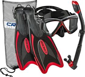 Usp4dpl508038 Cressi Palau Pano Set Small/medium Black/red