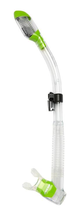 Wes259067 Cressi Supernova Dry Snorkels Clear/lime