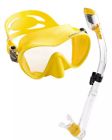 Crs-fmss-bro-pp Cressi Scuba Diving Snorkeling Freediving Mask Snorkel Set Yellow