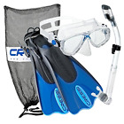 Crspsfss-bl-ml Cressi Palau Mask Fin Snorkel Set With Snorkeling 647732683165