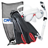 Crspsfss-rd-sm Cressi Palau Mask Fin Snorkel Set With Snorkeling 852672010838