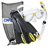 Crspsfss-yl-xs Cressi Palau Mask Fin Snorkel Set With Snorkeling 690002324565