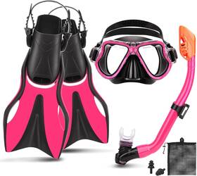 Ctsaytl 762949075494 Snorkeling Gear For Kids Ages 6-14 Mask Fins Snorkel Set With Panoramic