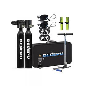 65698 Dedepu Mini Scuba Diving Kit Oxygen Tank Hand Pump Equipment Underwater Glasses