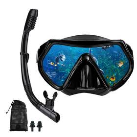 Dipuki 716782056936 Snorkel Snorkeling Set For Adults And Youth Diving Full Dry Swim