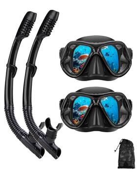 Dipuki 747165276658 Snorkeling Gear For Adults Drytop Snorkel Mask Set Antifog Scuba Diving Sno