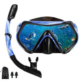 Dipuki 747165950992 Snorkel Mask Snorkeling Set For Adults And Youth Diving Full Dr